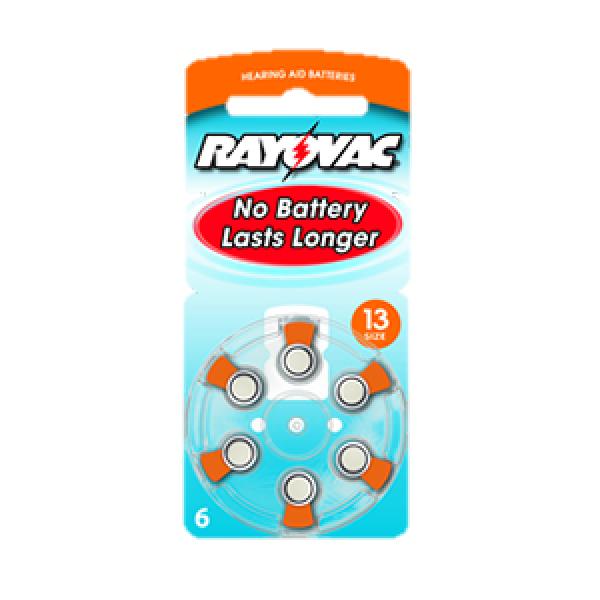 Rayovac auditiva 13 c/6 Pza