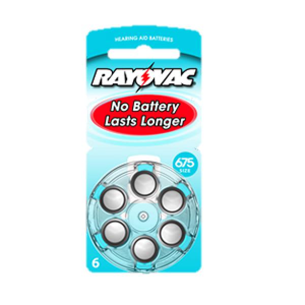 Rayovac auditiva 675 c/6 Pza